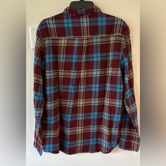 St Johns Bay Men’s Burguny Multi Plaid Button Down Flannel Shirt NWT Siz… - Picture 7 of 8